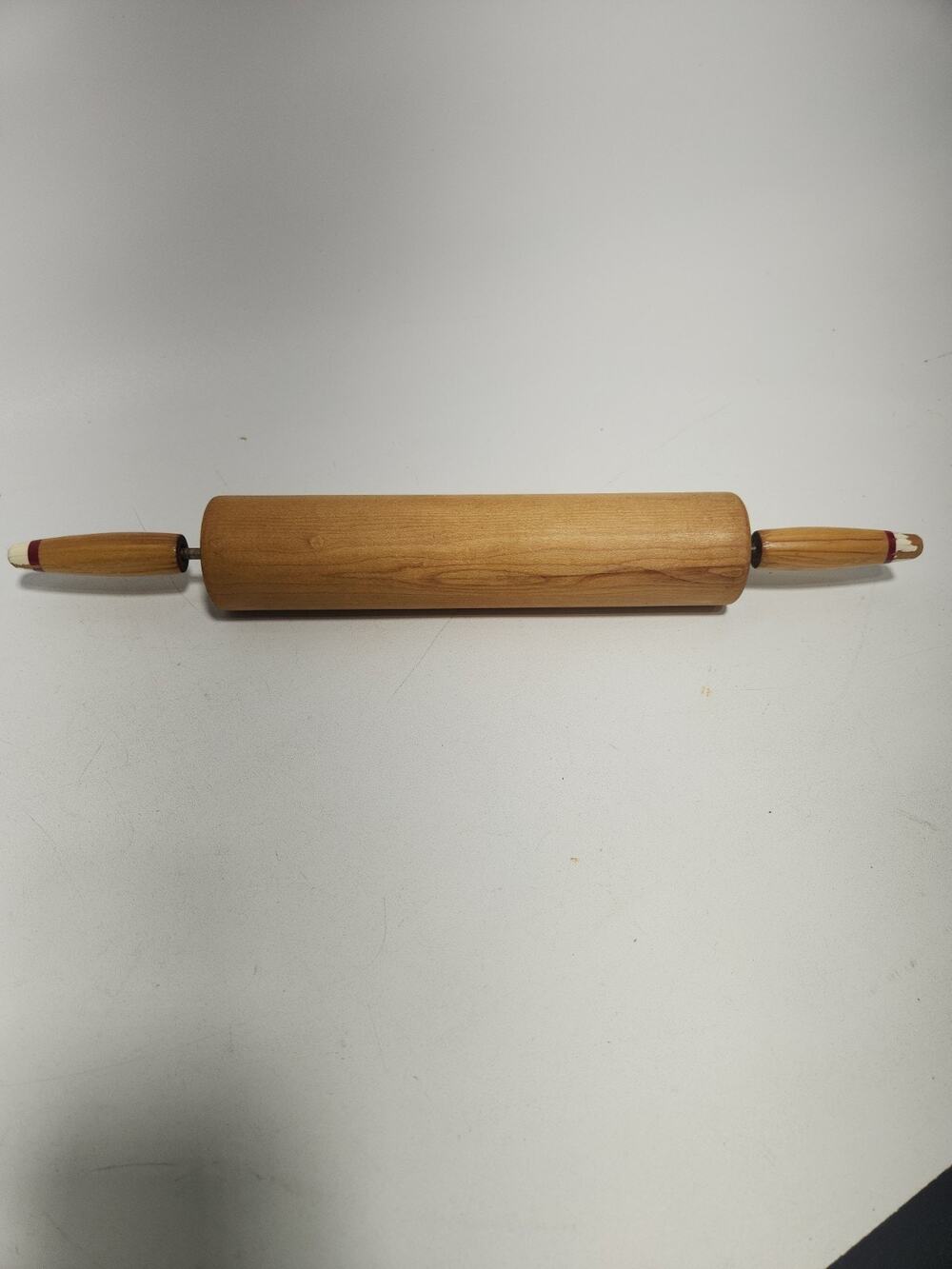Vintage Hardwood Rolling Pin 18" Wooden Dough Roller Farmhouse Kitchen Baking